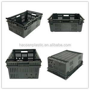 <span class=keywords><strong>3</strong></span> # haosen nhựa di chuyển thùng thông gió rau và trái cây Thùng nhựa nestable Stackable xách tay Thùng để lưu trữ - Product Image 4