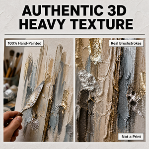Pintura al óleo abstracta texturizada hecha a mano trazos verticales con detalles dorados sobre fondo blanco lienzo arte de pared <span class=keywords><strong>para</strong></span> decoración del hogar - Product Image 6