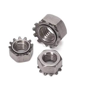 Steeltreks Outils et quincaillerie, Écrous, Nouveauté en gros, Écrous hexagonaux dentelés en acier inoxydable 304, <span class=keywords><strong>Rondelle</strong></span> de serrage, Joint, Écrous de verrouillage de type K - Product Image 3