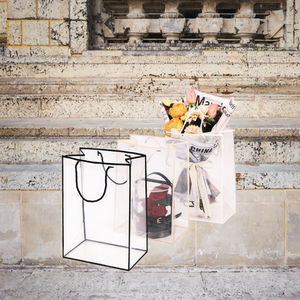 Bolsa de Papel Glassine de Lujo con Recubrimiento de PE, de una Sola Cara, Portátil, con Borde, para Floristería, Envoltorio para Ramos Florales - Product Image 3