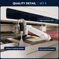 Machine de pulvérisation CNC industrielle à 5 axes pour la finition des panneaux MFC et HDF dans une atelier de travail du bois moderne
