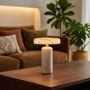 Lámpara de Escritorio Inteligente con Tapa de Cristal y Carga Inalámbrica, Moderna, Portátil, con USB, Iluminación Ambiental para Mesa de Noche, Hotel y Hogar - Product Image 1