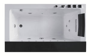 <span class=keywords><strong>Baignoire</strong></span> à remous AFFINARE de 1.9m en acrylique moderne en forme de rectangle blanc <span class=keywords><strong>baignoire</strong></span> à jet encastrée - Product Image 2