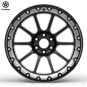 Jantes <span class=keywords><strong>de</strong></span> course en alliage d'aluminium forgé DW <span class=keywords><strong>17</strong></span> 18 19 20 pouces 5x114.3 noires avec système Beadlock pour Nissan Skyline GTR R35, jantes <span class=keywords><strong>de</strong></span> course légères - Product Image 2