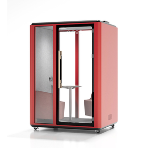 Cabine <span class=keywords><strong>téléphonique</strong></span> silencieuse mobile de conception moderne en aluminium Cabine de conférence modulaire Cabine insonorisée pour immeuble de bureaux Hôtel - Product Image 6