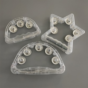 Panderetas Luminosas con Sonajeros Metálicos, Pandereta Musical con Luces LED Intermitentes, Accesorios para Bodas, Fiestas, Halloween, Navidad, Conciertos Musicales - Product Image 6