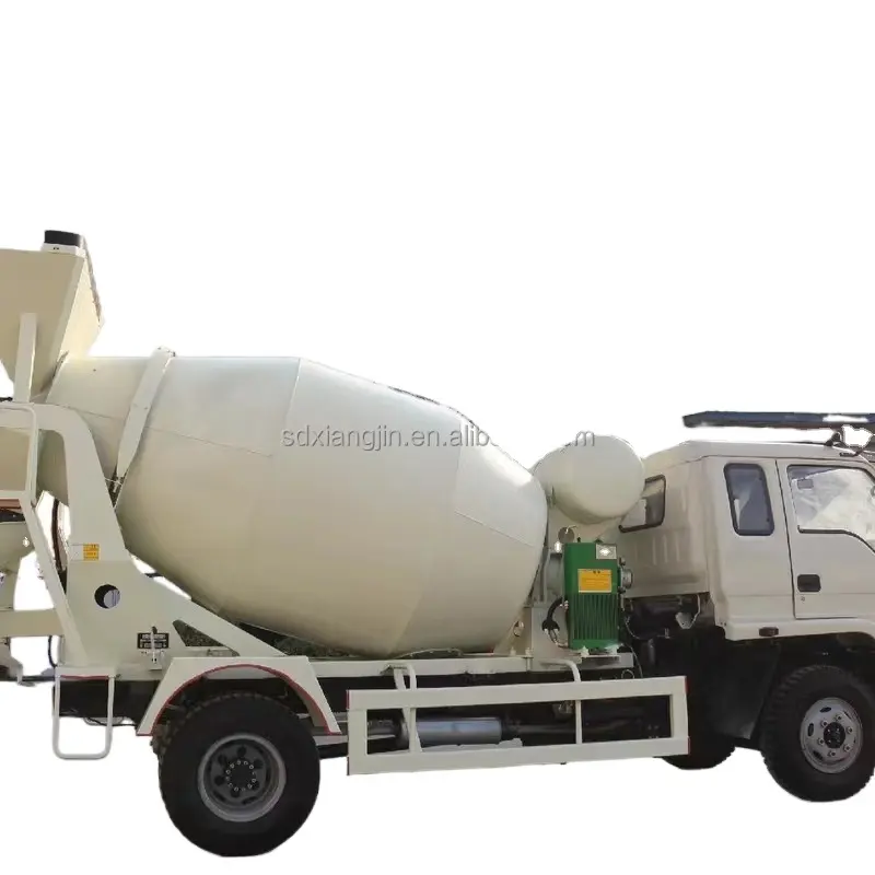 Strong horsepower 3 m3 concrete mixing transport truck cement mixing tank car