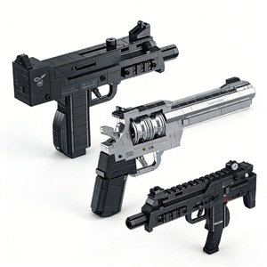 Pistola de Juguete de Bloques de Construcción Negra, de Buena Venta, con Detalles Realistas y Marcas de Tamaño Claras para Niños, Exhibición, Venta al Por Mayor OEM - Product Image 3