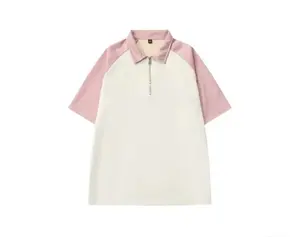 Custom Color Letter-Printed Short-Sleeved Polo Shirt