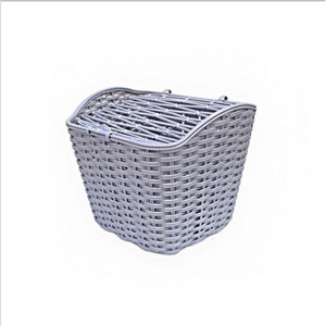 Bicycle Basket <b>Plastic</b> Handlebar Mount With Lid Black Waterproof Cycling Supply - Product Image 4