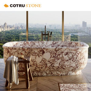 Natuursteen Materiaal Calacatta Violet Marmeren Villa Indoor Moderne Luxe Badkuip Woondecoratie Aangepast Ontwerp - Product Image 2