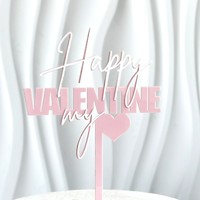 Décoration de gâteau pour la Saint-Valentin, anniversaire, décoration de fête, topper de gâteau en acrylique « Je t'aime »