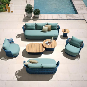 أثاث فندق حديث خارجي بإطار من الألومنيوم مقاوم للماء من قماش الفيلا حديقة الفناء أثاث مفتوح في الهواء الطلق - Product Image 4