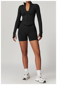 Vêtements de sport <span class=keywords><strong>sans</strong></span> couture pour femmes, haut de yoga à manches longues à séchage rapide, veste de sport pour la salle de sport, ensembles de fitness pour femmes, athlétisme - Product Image 4