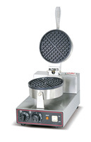 Machine à gaufres et cornets de crème glacée professionnelle en acier inoxydable, double tête, électrique, prix abordable