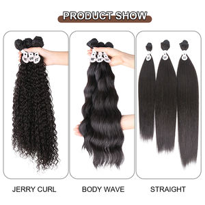 Vendeurs Résistant à la Chaleur Ombre Profond Vague Corporelle Eau 613 Os Raide Synthétique Tissage Cheveux en Vrac 3 Paquets avec Kit de Closure en <span class=keywords><strong>Dentelle</strong></span> - Product Image 5