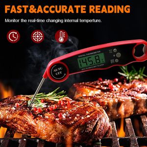 Thermomètre numérique LCD à lecture instantanée pour viande, affichage rétroéclairé, haute précision, certifié CE 1.0, temps de réponse de 2 à 4 secondes - Product Image 2
