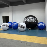 Ballon publicitaire gonflable géant en PVC personnalisé avec logo et éclairage LED pour la promotion d'événements