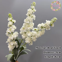 Bunga Delphinium Hyacinth Tiruan Tangkai Tunggal Violet Pelembap Sentuhan Realistis untuk Dekorasi Pernikahan