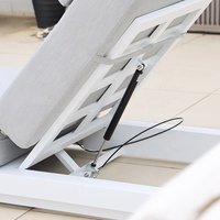 Muebles de contrato de lujo, tumbona de aluminio para exteriores, tumbona con cojín impermeable, salón de sol, jardín, Hotel, piscina, Spa, tumbona