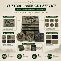 Patch camouflage personnalisé, logo sur mesure, patch découpé au laser, patch réfléchissant avec fixation auto-agrippante pour gilet tactique