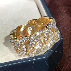 Anello da Uomo con Design a Catena, Stile Fascia Completa - Product Image 6