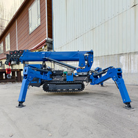 Mini-grue araignée tout-terrain de 3 tonnes et 5 tonnes avec flèche télescopique pour la construction, certifiée CE