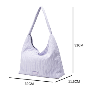 Sac à bandoulière matelassé en nylon, sac fourre-tout rembourré, sac hobo, sac à main avec fermeture éclair, sac bandoulière pour femme, idéal pour les voyages quotidiens - Product Image 3