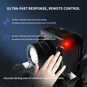 Đèn pha đèn pin Lumen siêu sáng sáng dẫn đèn pha có thể sạc lại với đèn pha cảm biến chuyển động không thấm nước màu trắng - Product Image 3