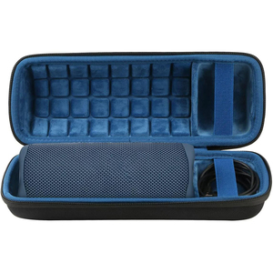 Custodia rigida da viaggio per altoparlante <span class=keywords><strong>Bluetooth</strong></span> portatile impermeabile <span class=keywords><strong>JBL</strong></span> Flip 7/6/5 (Custodia nera + interno blu) - Product Image 1