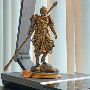Escultura de viento chino mono Feng Shui fortuna cobre puro sol Wukong Mono chino rey estatua figura Decoración - Product Image 6