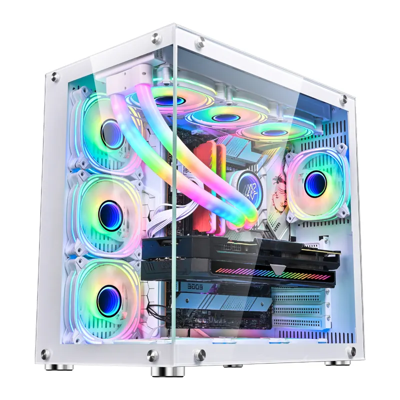 Pupazzo di neve 2023 personalizzazione più venduta Modern Desktop Gamer PC Computer ATX Mini ITX custodie case e torri per Computer da gioco