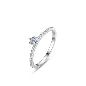 Nouvelle conception de bijoux fins, bague en argent sterling 925 imperméable avec incrustation de zircon et diamant brut pour femmes - Product Image 5