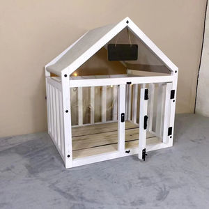 Maßgefertigte Kleine Outdoor Hundehütte aus Holz, Tragbares Haustierhaus aus Bambus mit Abnehmbarer Funktion, Modernes Haustierbett für Katzen - Product Image 1