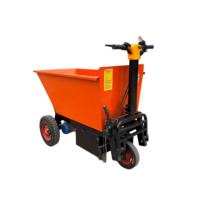 Chariot à benne basculante électrique à trois roues 1500W, châssis en fer, 120 x 68 cm, direction flexible, chariot de transport de matériaux