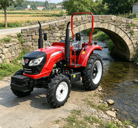Traktor Roda Kecil Kompak Efisien Berkualitas Ekspor, Disetujui CE EPA, Dilengkapi Front End Loader dan Backhoe Digger
