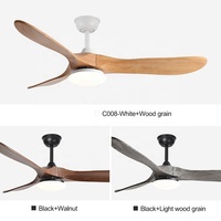 Ventilateur de plafond à hélice de haute qualité, minimaliste, avec lumière, 3 pales en métal, certifié CE, RoHS, EMC, ventilateur et lumière intégrés au plafond