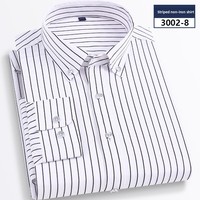 Neue Frühlingsmode Lässiges Herren-Streifenhemd Stretch-Hemd Business-Stil Langarmhemd