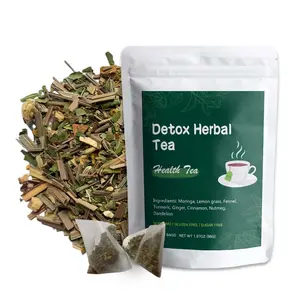 Tè Detox personalizzato di alta qualità Tisane Moringa Lemon Grass curcuma Spice Herbal Blend Tea