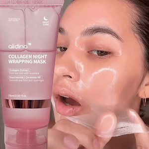 ZS Logotipo Privado Colágeno Overnight Envolvimento Peel Off Máscara Facial Anti-envelhecimento Da Pele Elasticidade & Hidratação Cuidados Brilho De Vidro Coreano - Product Image 1