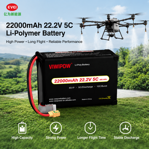 Batterie Lipo 22000mAh 22.2V 5C pour drone de levage lourd, directement de l'usine, avec temps de vol long, prise OEM personnalisée disponible - Product Image 1