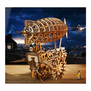 Robotime Rokr Entrepôt américain <span class=keywords><strong>Prix</strong></span> d'usine LK702 Véhicule aérien Jouets à assembler Puzzles en bois <span class=keywords><strong>3D</strong></span> - Product Image 1