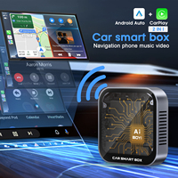 BOYI Universal 8 + 128G Car Play AI Box Plug Play Android 13 Adaptador inalámbrico Carplay Netflix YouTube para iPhone Coches compatibles