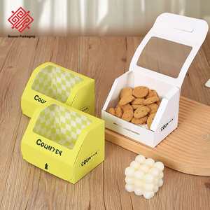 Cajas Biodegradables para Tiramisú Baoren, Caja de Exhibición con Ventana para Pasteles, Postres y Repostería, Caja de Plástico Transparente para Pasteles - Product Image 1