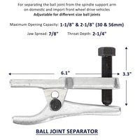 Kit de séparation de biellettes de direction Sunbright, séparateur de rotule de camion, extracteur de bras, kit de démontage, outil de démontage et d'installation de rotule