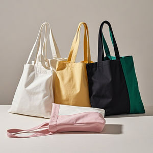 カスタマイズされたフリル付きコットン製トートバッグ、チェック柄デザイン、ビーチタオルの持ち運び、クラフト用品の整理、カジュアルなショッピングに最適 - Product Image 2