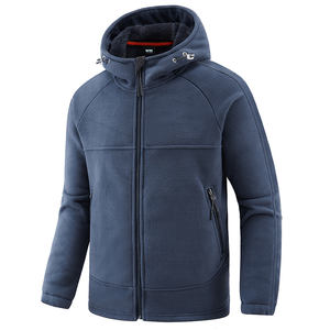 Veste polaire d'extérieur personnalisée avec logo, nouvelle collection automne-hiver, manteau matelassé pour homme, cardigan à capuche, pull tendance et confortable - Product Image 1