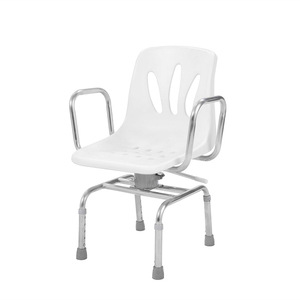 Chaise de douche avec accoudoirs et dossier YK-791S en acier thermolaqué pour la sécurité dans la salle de bain - Product Image 1