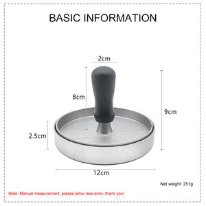 Máquina de prensado de hamburguesas, molde para parrilla de carne, utensilio de carne - Product Image 6