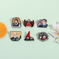 Broches et épingles en métal en forme de vampire, nouveauté 2026, vente en gros, accessoires créatifs pour fans de films, badges et épingles en métal